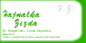 hajnalka zizda business card